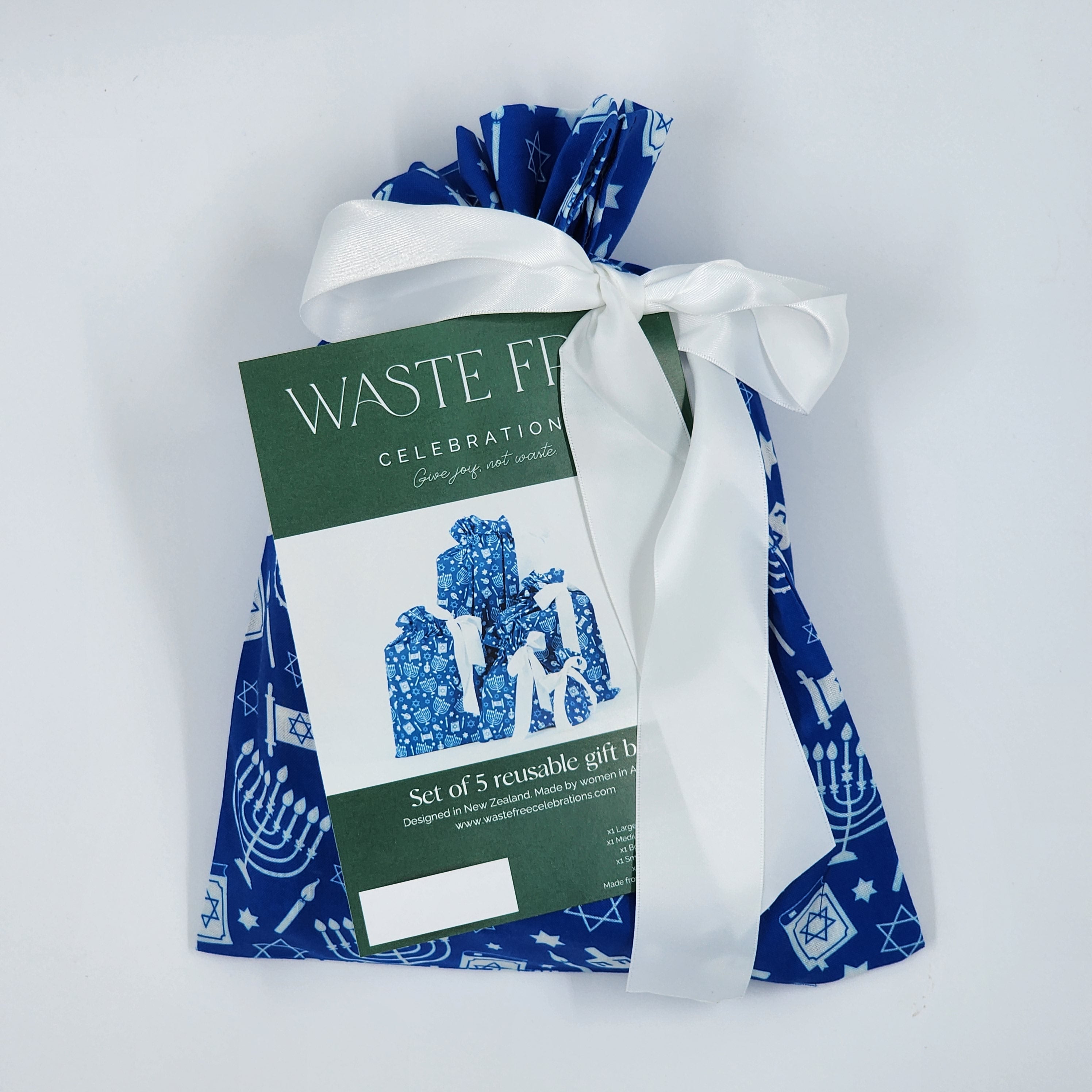 Happy Hanukkah (Reusable Gift Bag Set)