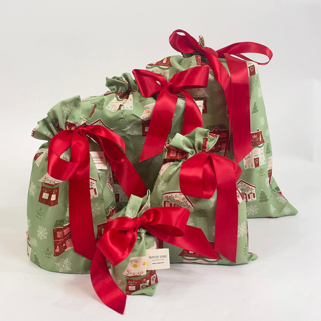 Folk Julandsby (Reusable Gift Bag Set)