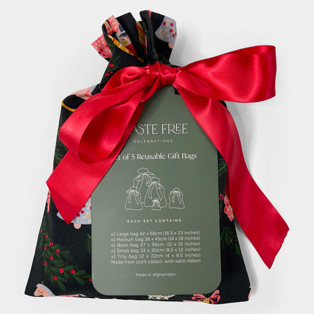 Folk Julepynt (Reusable Gift Bag Set)