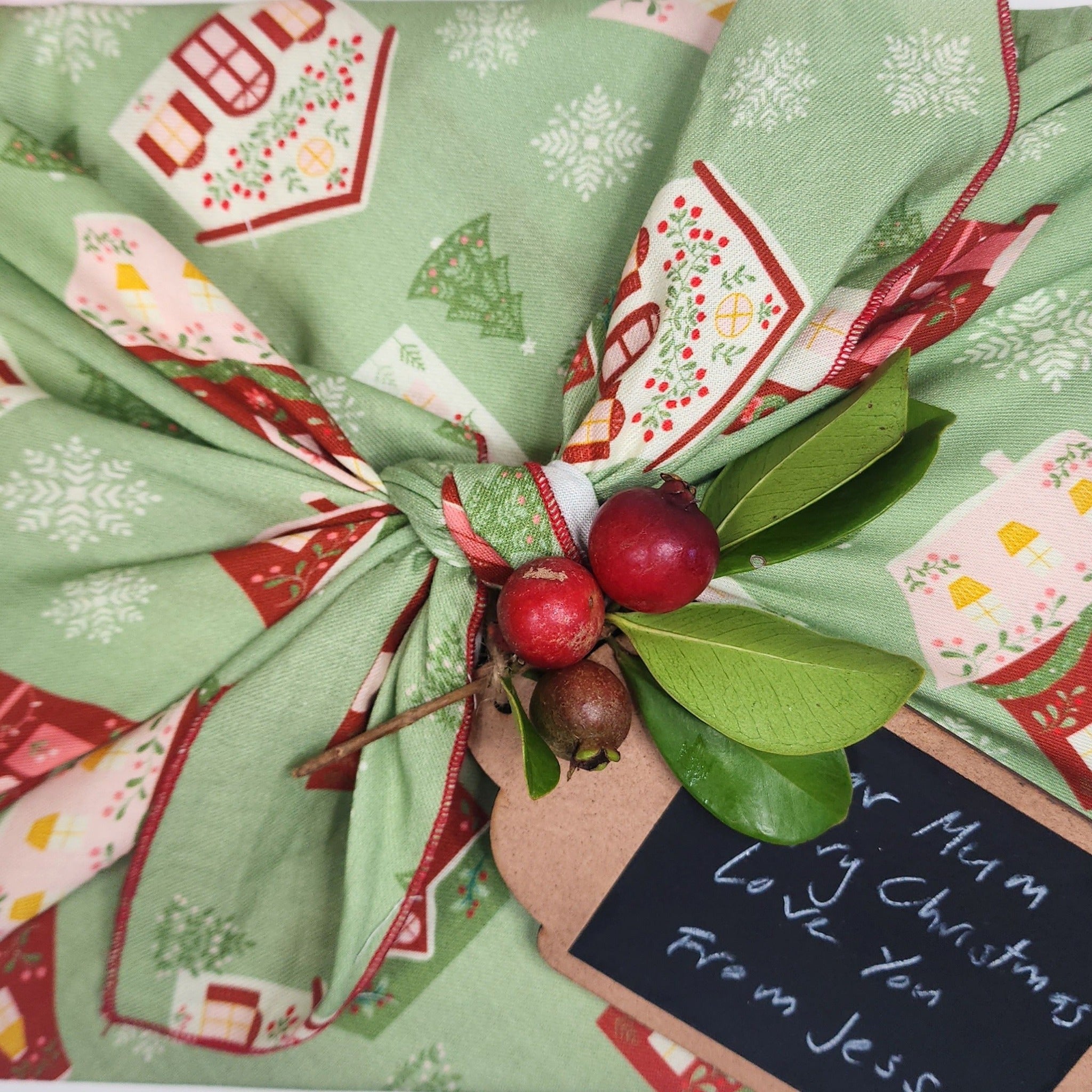 Folk Julandsby - Furoshiki Gift Wrap