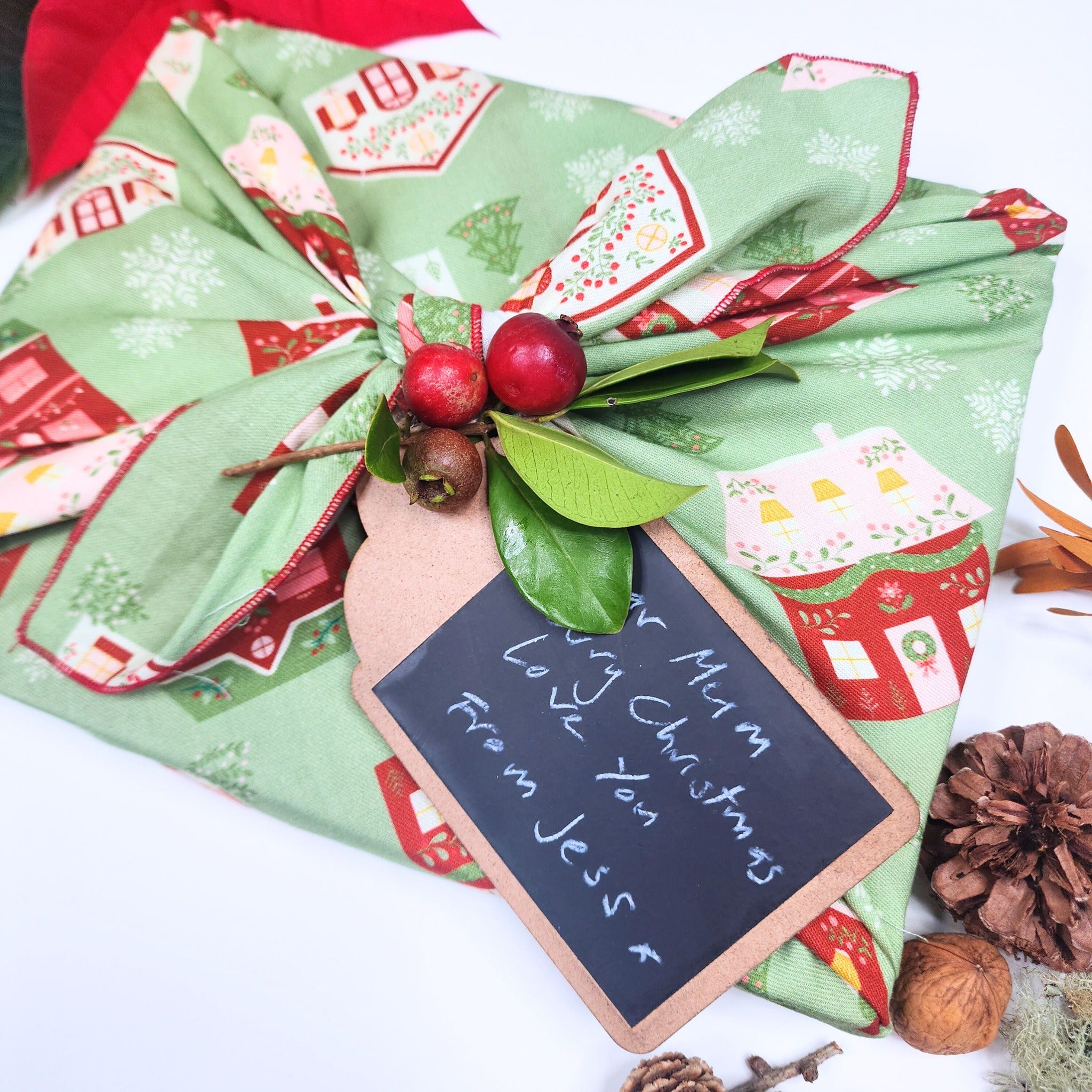 Folk Julandsby - Furoshiki Gift Wrap