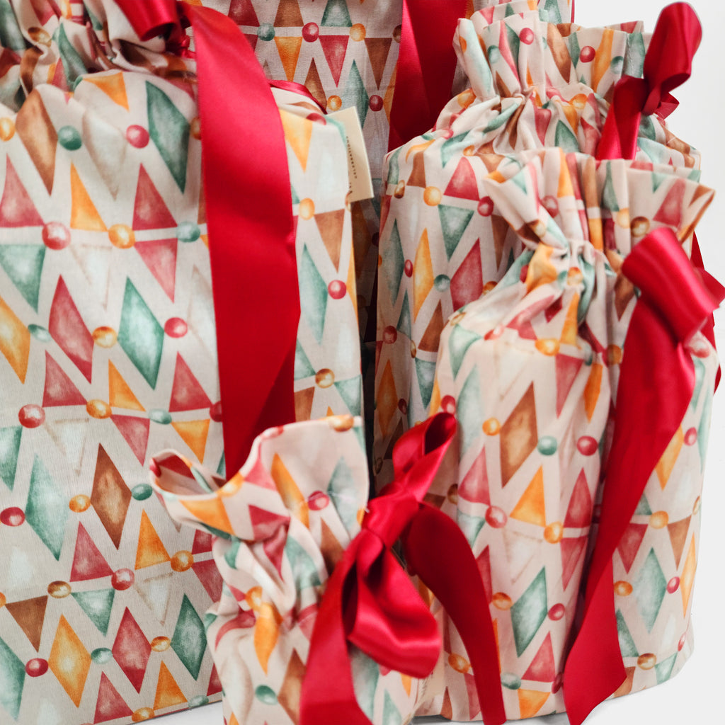 Nutcracker Harlekin (Reusable Gift Bag Set)