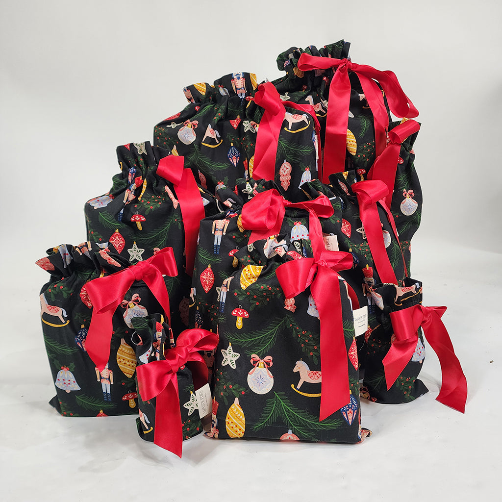 Folk Julepynt (Reusable Gift Bag Set)