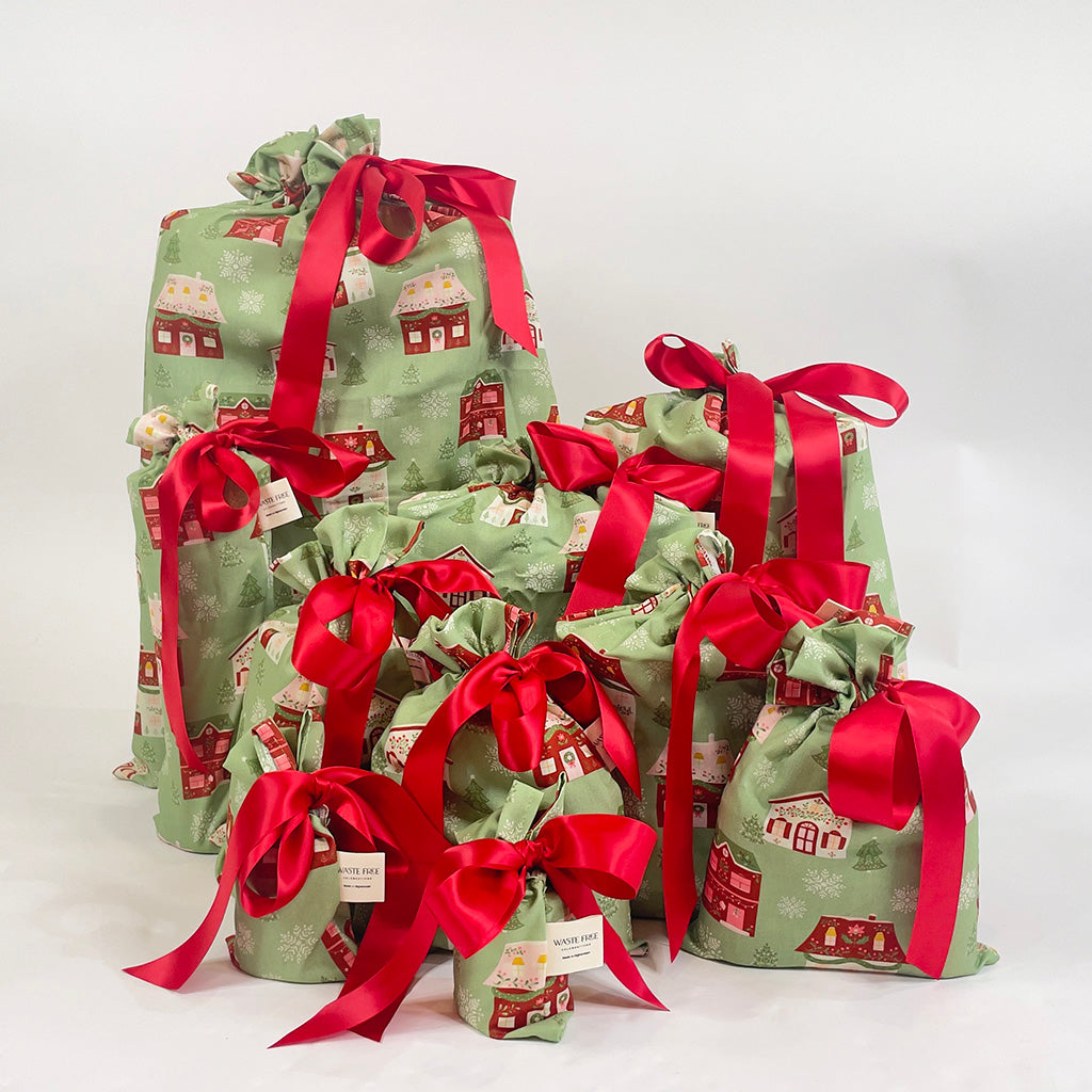 Folk Julandsby (Reusable Gift Bag Set)