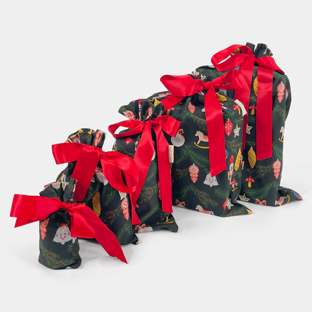 Folk Julepynt (Reusable Gift Bag Set)