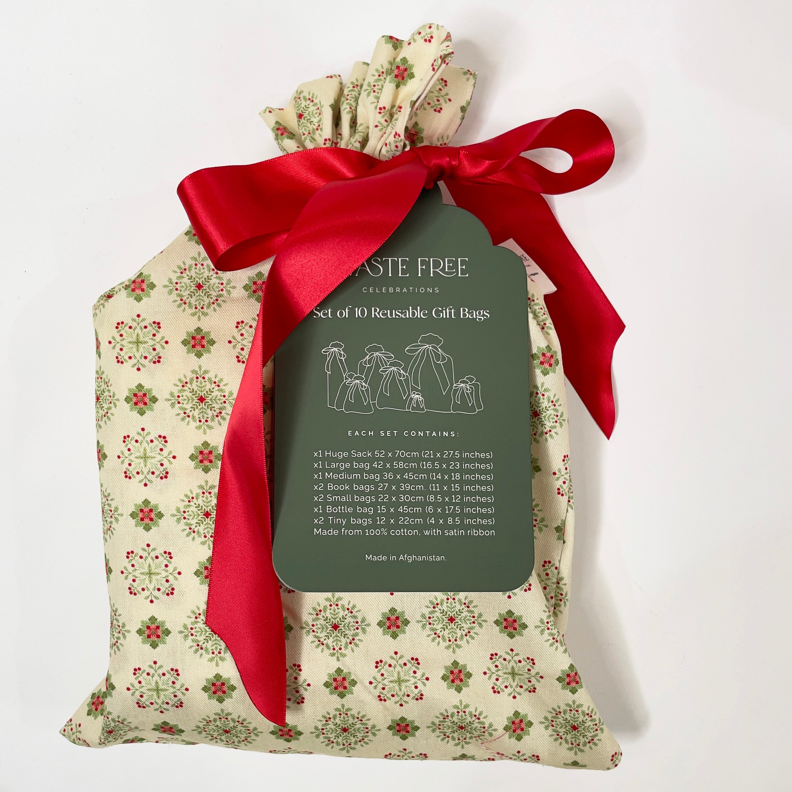 Folk Blomsterkunst (Reusable Gift Bag Set)