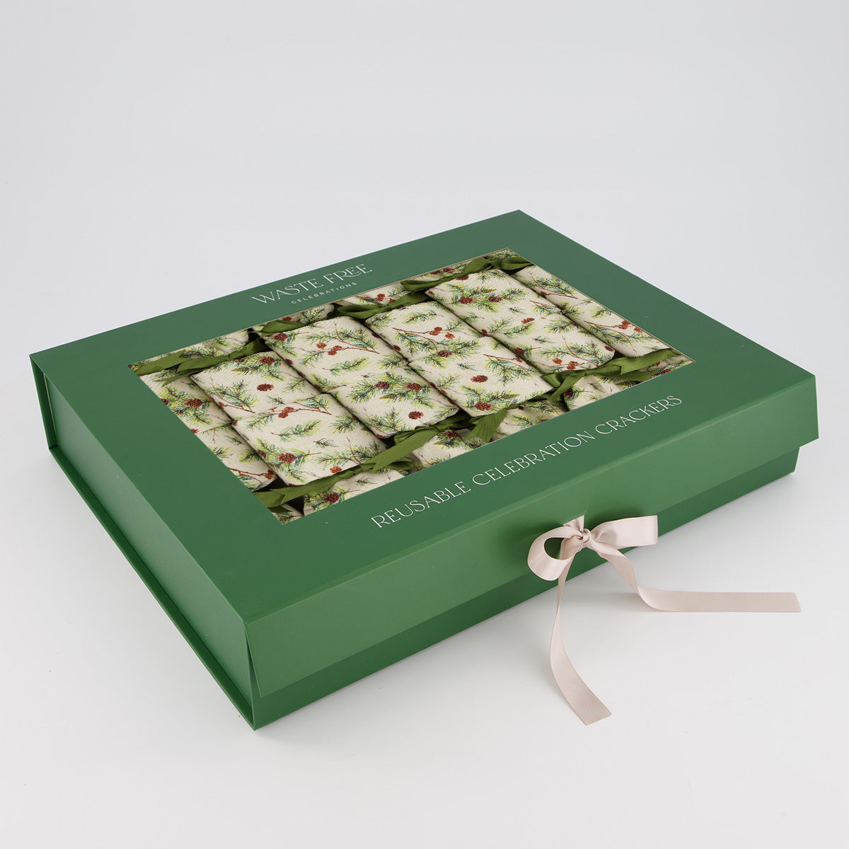 Giuthas na Nollaige reusable Christmas crackers — in box with ribbon closure visible — handmade in Afghanistan